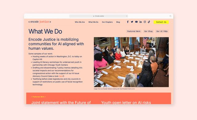 encode-justice-about-page-on-orange-background